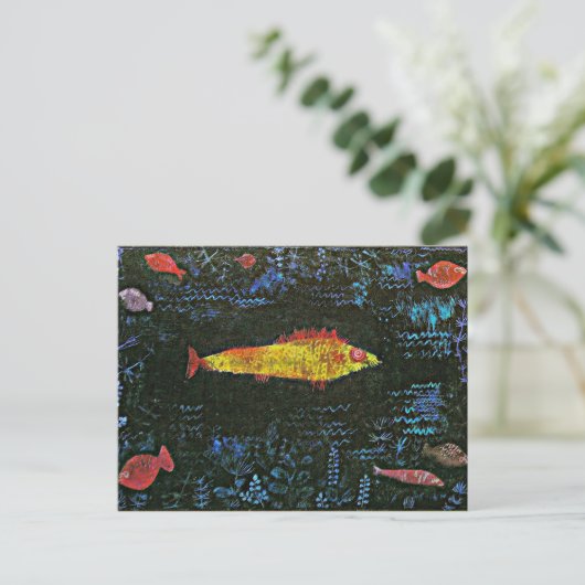 Klee - Der Goldfish Postkarte (Stehend Vorderseite)