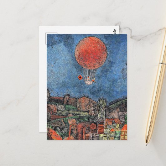 Klee - Der Luft-Ballon Postkarte (Vorderseite/Rückseite Beispiel)