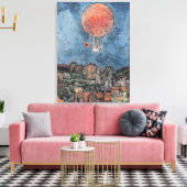 Klee - Der Luftballon, abstraktes Kunstwerk Leinwanddruck (Insitu (Wohnzimmer))