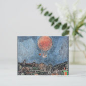 Klee - Der Luftballon, abstraktes Kunstwerk Postkarte (Stehend Vorderseite)