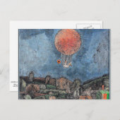 Klee - Der Luftballon, abstraktes Kunstwerk Postkarte (Vorne/Hinten)