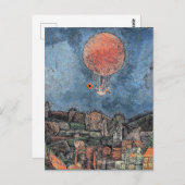 Klee - Der Luftballon, abstraktes Kunstwerk Postkarte (Vorne/Hinten)