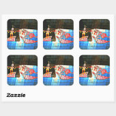 Klee - der Seemann, Quadratischer Aufkleber (Blatt)