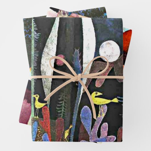 Klee - Drei beliebte Gemälde Geschenkpapier Set (Beispiel)