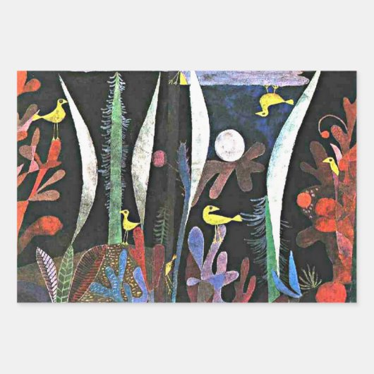 Klee - Drei beliebte Gemälde Geschenkpapier Set (Vorderseite)