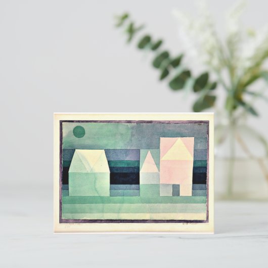 Klee - Drei Häuser Postkarte (Stehend Vorderseite)