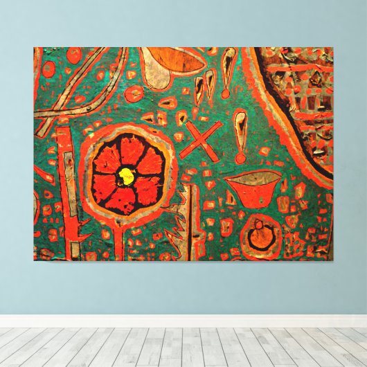 Klee - Effloreszenz Leinwanddruck (Insitu (Holzboden))