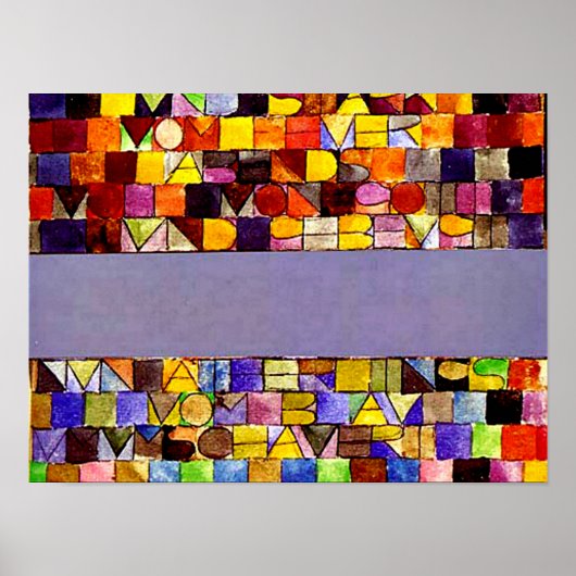 Klee - Einst aus dem Grau der Nacht hervorgetreten Poster (Vorne)