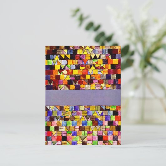 Klee - Einst aus dem Grau der Nacht hervorgetreten Postkarte (Stehend Vorderseite)