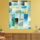 Klee - Erstes Haus in einer Einigung Leinwanddruck (Insitu (Wohnzimmer))