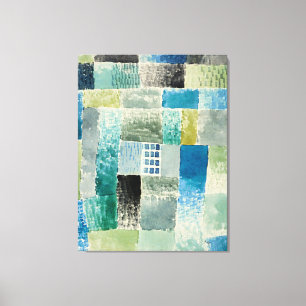 Klee - Erstes Haus in einer Einigung Leinwanddruck