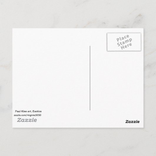 Klee - Exotik Postkarte (Rückseite)