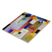 Klee - Farbenfrohe Architektur, berühmte Kunstwerk Fliese (Seite)