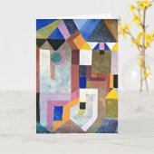 Klee - farbenfrohe Architektur Karte (Gelbe Blume)