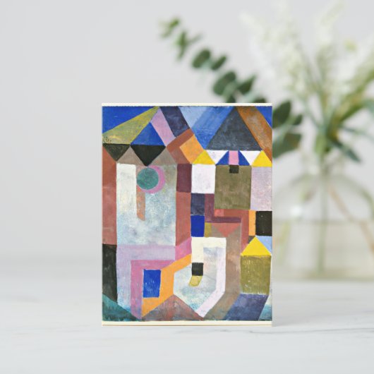Klee - farbenfrohe Architektur Postkarte (Stehend Vorderseite)