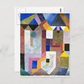 Klee - farbenfrohe Architektur Postkarte (Vorne/Hinten)