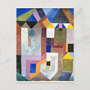 Klee - farbenfrohe Architektur Postkarte