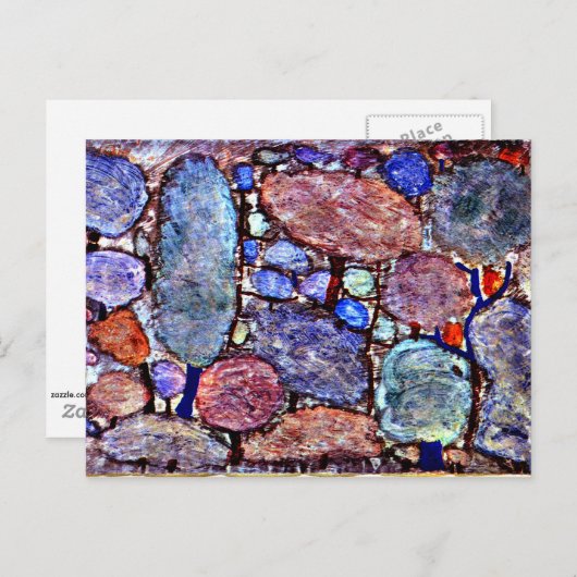 Klee - farbenfroher Wald Postkarte (Vorne/Hinten)