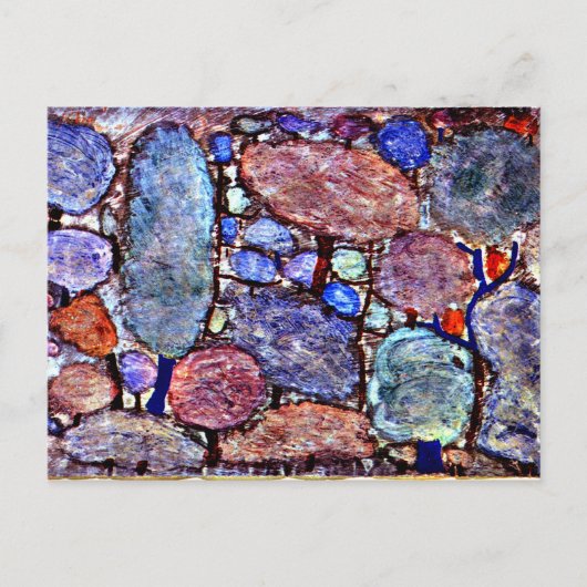 Klee - farbenfroher Wald Postkarte (Vorderseite)