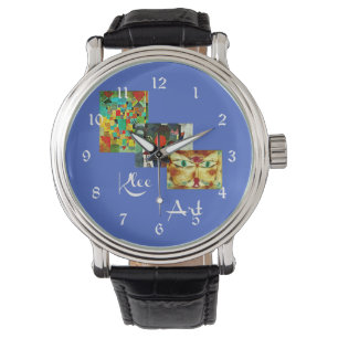 Klee - Farbige Collage Armbanduhr