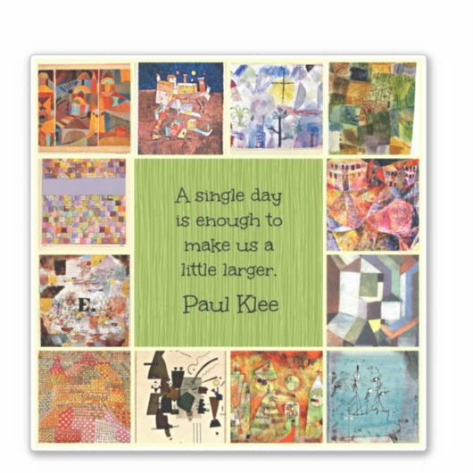 Klee - Farbige Collage Aufkleber (Vorderseite)