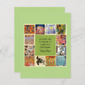 Klee - Farbige Collage Begleitkarte (Vorne/Hinten)