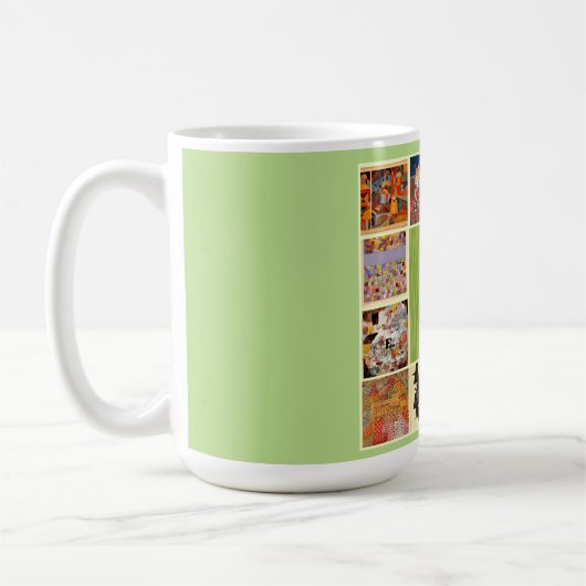 Klee - Farbige Collage Kaffeetasse (Links)