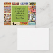 Klee - Farbige Collage Mitteilungskarte (Vorne/Hinten)