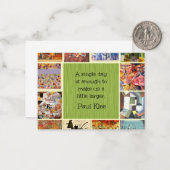 Klee - Farbige Collage Mitteilungskarte (Vorderseite/Rückseite Beispiel)