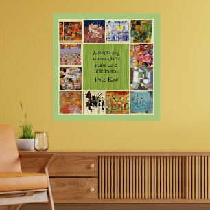 Klee - Farbige Collage Poster