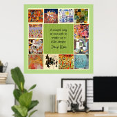 Klee - Farbige Collage Poster (Heimbüro)