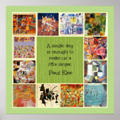 Klee - Farbige Collage Poster (Vorne)