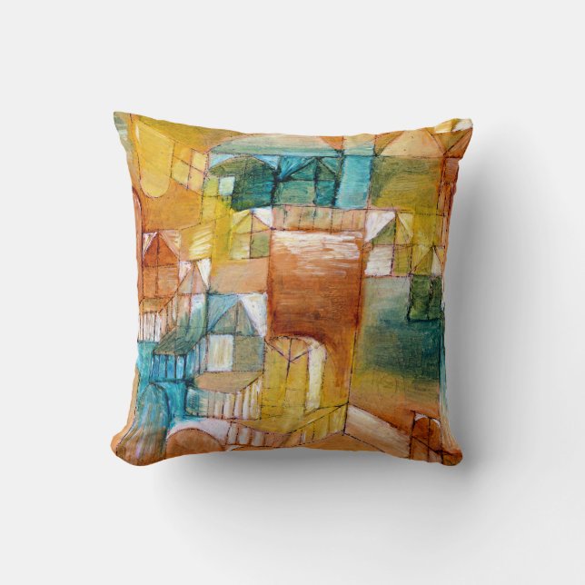Klee - Fascade Brown-Green Kissen (Vorderseite)