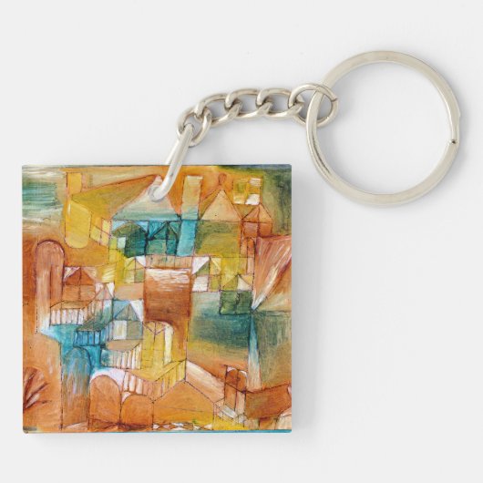 Klee - Fascade Brown-Green Schlüsselanhänger (Rückseite)