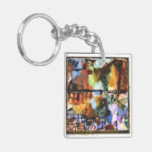 Klee - Fenster und Palmen Schlüsselanhänger (Vorderseite links)