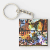 Klee - Fenster und Palmen Schlüsselanhänger (Vorderseite)