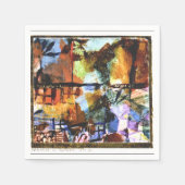 Klee - Fenster und Palmen Serviette (Vorderseite)