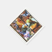 Klee - Fenster und Palmen Serviette (Ecke)