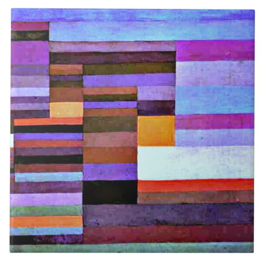 Klee - Feuer Abend Fliese (Vorderseite)
