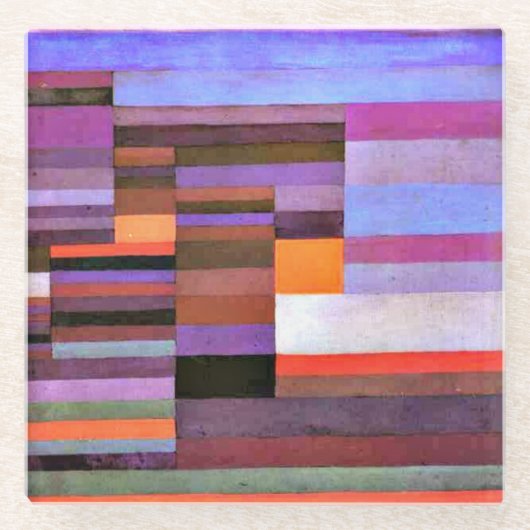 Klee - Feuer im Abend Glasuntersetzer (Vorderseite)