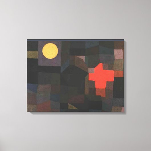 Klee - Feuer, Vollmond, Leinwanddruck (Vorderseite)