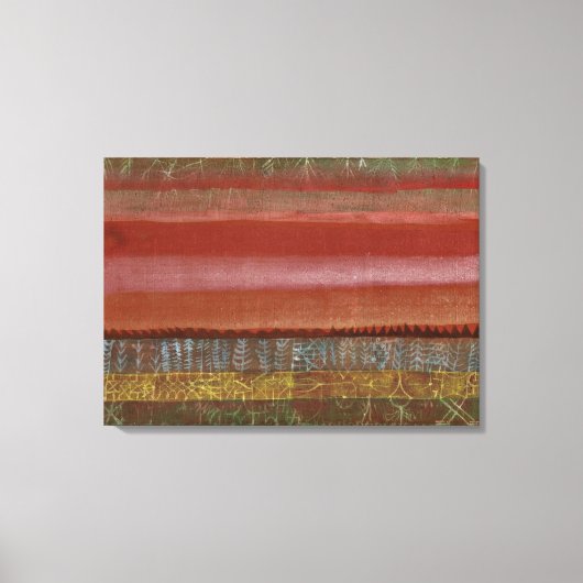 Klee - Flachlandschaft, abstrakte Kunst Leinwanddruck (Vorderseite)