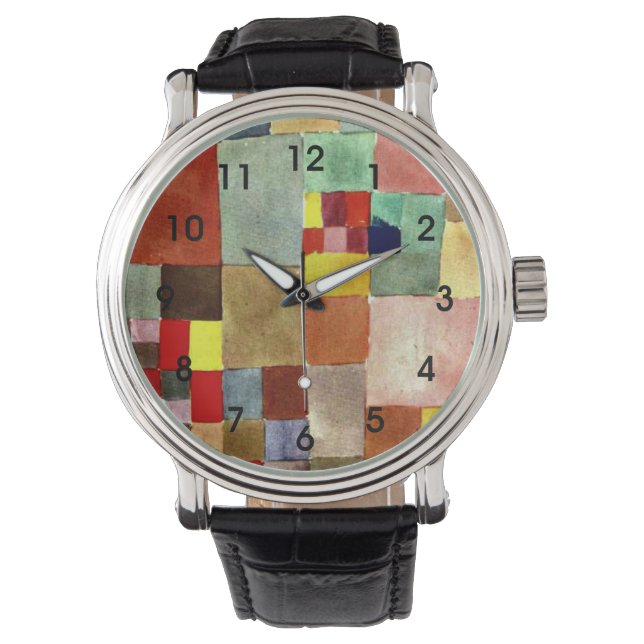 Klee - Flora auf Sand Armbanduhr (Vorderseite)