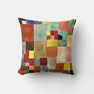 Klee - Flora auf Sand, beliebtes abstraktes Kunstw Kissen