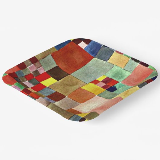 Klee - Flora auf Sand Pappteller (Gewinkelt)