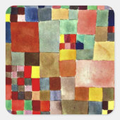 Klee - Flora auf Sand Quadratischer Aufkleber (Vorderseite)