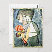 Klee - Frau mit Tomate Postkarte (Vorne/Hinten)