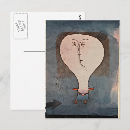 Klee - Fright eines Mädchens Postkarte (Vorne/Hinten)