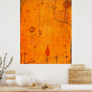 Klee - Früchte auf Rot Poster