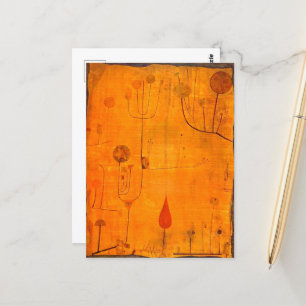 Klee - Früchte auf Rot Postkarte